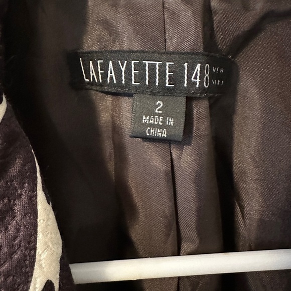 Lafayette 148 New York Jungle Print Crop Suit Jacket Size2 - Picture 3 of 3